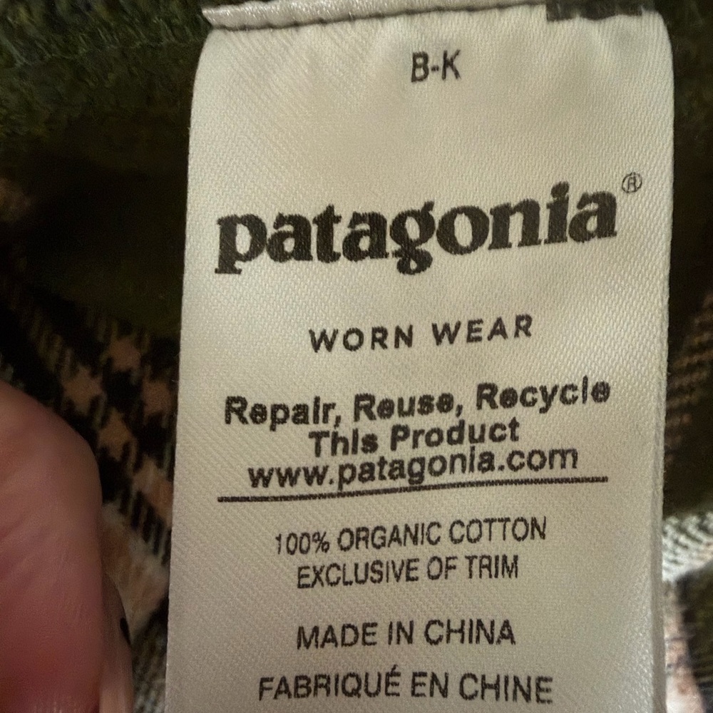 Womens Patagonia Organic Cotton Flannel Shirt Size S EUC - Picture 7 of 7